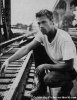 brad pitt on railway station track nqdp39